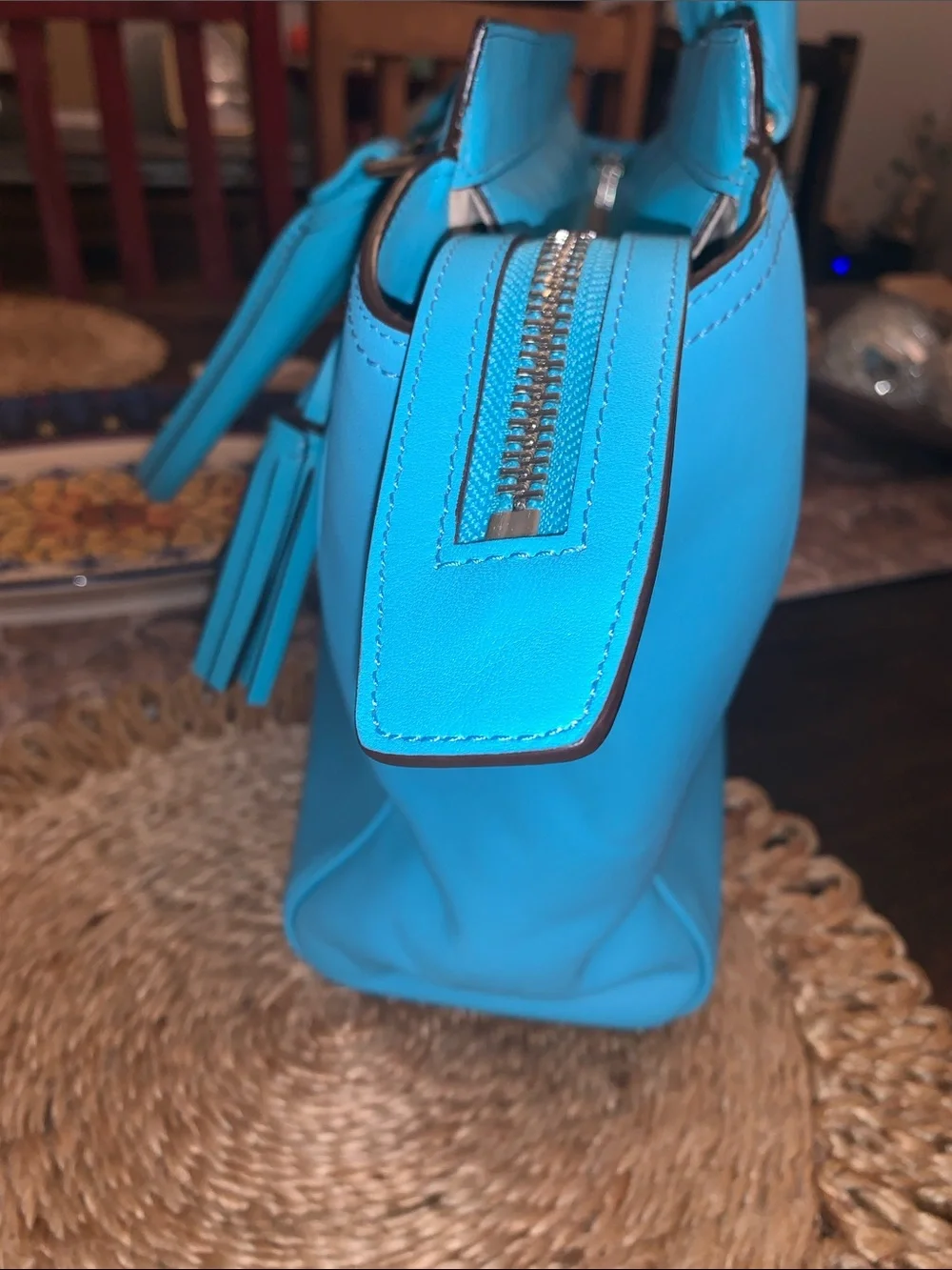 Coach Legacy Candace Caryall Tote Handbag in Robins Egg Blue with COA - Picture 8 of 13